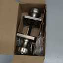 Kwikset Maven Interior Privacy Door Knob with Lock, Square Door Handle for Bathroom and Bedroom, Satin Nickel Keyless Turn Lock Doorknob, with Microban Protection (1 Pack)