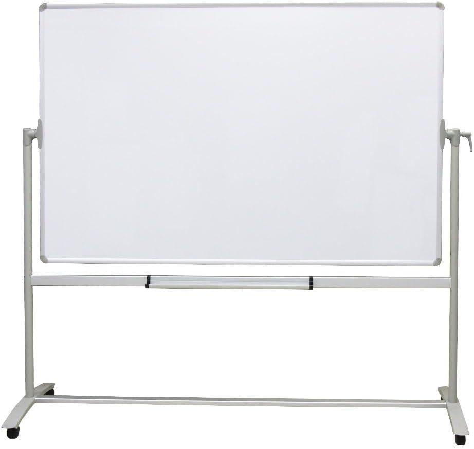 VIZ-PRO Double-Sided Non-Magnetic Office Whiteboard/Mobile Easel, 48 x 36 Inches, Steel Stand