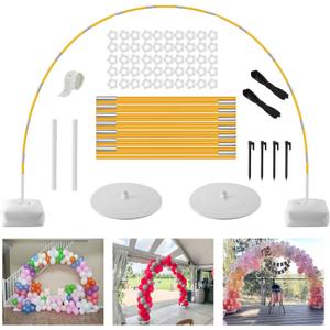 Balloon Arch, Innovation Sturdy Balloon Arch Kit,10Ft Wide & 9FT Tall Adjustable Balloon Arch Stand with Water Fillable Bases, for Wedding, Birthday, Baby Shower, Graduation Decorations Photo Backdrop