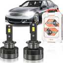 Fit for 2003-2013 Infiniti G25 G35 G37 FX35 FX37 FX45 FX50 D2S Xenon Bulbs Only, Projector 35W HID Light Replace, 30000LM 600% Brighter D2SC1 Bi-Xenon Light, 6000K Cool White, Pack of 2