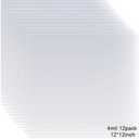 12 Pack 4 Mil Clear Mylar Stencil Sheets, 12" x 12" Blank Stencils, Reusable Template Material, Make Your Own Stencil Compatible Vinyl Cutting Maching