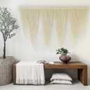 Macrame Wall Hanging Large Macrame Wall Decor Yarn Art 57" W x 41" L For Headboard Bedroom Living Room Craftsmanship Fiber Home Art