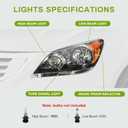 AUTOSAVER88 Headlights Assembly Compatible with 2005 2006 2007 Odyssey 05 06 07 2005-2007 Headlamps Passenger and Driver Side