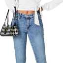 LYANER Women's Wrap V Neck Self Tie Knot Bishop Long Sleeve Ribbed Knit Crop Blouse T-Shirt Top (White, S)