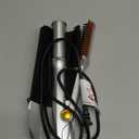 2 in1 Hair Curler Straighter Rotating Iron, Curling Iron Wand for Hair Curling and Straighting, Dry and Wet Styling Tool, Travel for Girls Women (Yellow)