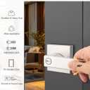 Gobrico 10 Pack Privacy Square Brushed Nickel Door Handle Interior, Keyless Door Knob for Bedroom/Bathroom, Reversible for Left Right Handed Doors