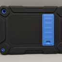 MENZO Case for Fire HD 10 (Only 13th Gen, 2023 Release) Bracket Design, Layer Duty Shockproof Rugged Case with Kickstand, Black+Teal