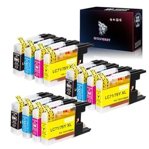 Wolfgray LC75 LC71 LC79 Ink Cartridges Compatible with Brother LC71CL LC-75 LC75XL LC75CL XL for MFC-J6510DW MFC-J6710DW MFC-J6910DW MFC-J280W MFC-J425W (3 Black, 3 Cyan, 3 Magenta, 3 Yellow) 12 Pack