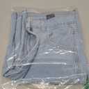 Women's High Waist Baggy Cargo Jeans Flap Pocket Y2K Streetwear Wide Leg Denim Pants (Blue, L)