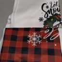 Preboun 6 Pcs Christmas Kitchen Towels Buffalo Check Plaid Dish Towels Winter Hand Towels Farmhouse Tea Towels Housewarming Gifts for Xmas Holiday Home Kitchen Decor (Red)