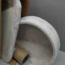 Trixie Mica 18-in Cat Tree for Kittens, Indoor Jute Scratching Post Cat Furniture, Padded Platform, Dangling Toy, Greige