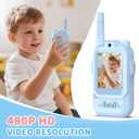 BlueFire Kids Walkie Talkies with Video Screen Display Toy Radios with Voice Effects, One-on-One Pairing, Long Range Birthday Toys Gifts for Boys & Girls Ages 312 (Pink+Blue)