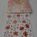 Small Flower Wall Stickers Boho Floral Wall Decals Watercolor Wildflower Decals Cute Flowers Stickers Removable Retro Floral Decal for Nursery Girls Bedroom Dec, Pack Of 3