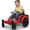 Kid Trax 12V Zero Turn Lawn Mower Jr. Ride on Toy - Riding Lawn Mower, Outdoor Toys, Kids Electric Car, Tractor Toy, Dual Handle, Twist and Turn, Speed to 2.5 MPH, Max Weight of 66lbs, Age 2-5, Red, Junior