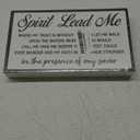 Spirit Lead Me Sign Wood Box,Bible Verse Wooden Block Sign for Christian Home Office Bedroom Shelf Desk Tabletop Wall Decor
