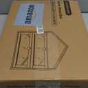 Black Corner Bread Box for Kitchen Countertop, Large Bread Container Storage Bamboo Wooden Farmhouse Bread Box with Window Bread Holder