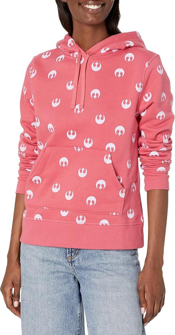 Amazon Essentials Disney | Marvel | Star Wars | Princess Women's Fleece Pullover Hoodie Sweatshirts (Large)