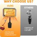 Electric Golf Cart Heater, 2-Second Fast Heating Battery Powered with 360 Adjustable Angle, 400W Safe and Quiet Carbon Fiber Heating Compatible with 48V Club Car/Yamaha/EZGO