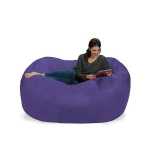 Chill Sack Bean Bags Large Bean Bag, 7-Feet, Charcoal Micro Suede