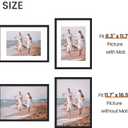 Upsimples A3 Picture Frame, Display Pictures 8.3x11.7 with Mat or 11.7 x 16.5 Without, Wall Hanging Poster Frames, Black, 1 Pack