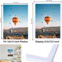 JCJMY 10x13 Picture Frame Set of 3 White for Wall Hanging, Wall Mounting Horizontally or Vertically, 10 x 13 Wall Gallery Poster Photo Frame with Shatter Resistant Plexiglass, 3 Pack, White