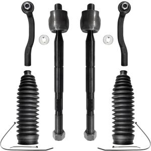 ASTARPRO - 6pc Front Tie Rods Kit Replacement for 04-10 Toyota Sienna, 4 Outer & Inner Tie Rods 2 Boots 2004 2005 2006 2007 2008 2009 2010