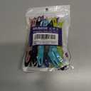 2 x 24-Pack Reusable Silicone Cable Ties  Fish Shape, 8 Bright Colors, 4.7 Adjustable Cord Organizers for Home, Office, Travel, Tech & Electronics Cable Management