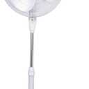 BLACK+DECKER 16" Stand Fan with Pedestal Base, Height Adjustable Pedestal Fan with Remote and Touch Control Panel, Free Standing Fan with 90-Degree Oscillating and 3-Speed Settings, White
