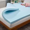 Linenspa Memory Foam Mattress Topper, Twin Size - 3 Inch Gel Infused Memory Foam - Plush Feel - Cooling and Pressure Relieving - CertiPUR Certified