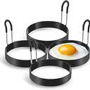 Eggs Rings, 4 Pack Stainless Steel Egg Cooking Rings, Pancake Mold for frying Eggs and Omelet