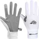 SUJAYU Full Finger UV Protection Gloves - Women & Men, Thin Fishing, Hiking, Cycling, Driving, Gym Gloves (Large, White)