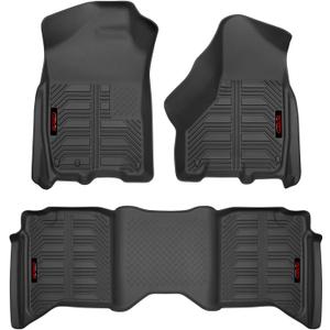 Gator 79602 Black Front and 2nd Seat Floor Liners Fits 09-18 Ram 1500 Crew Cab, 10-18 Ram 2500/3500 Crew Cab, 2019-21 Ram 1500 Classic Crew Cab (Combo Set)