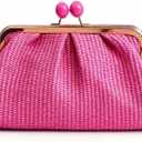 Straw Clutch Purse for Women, Classic Beach Clutch,Woven Summer Bag, Dumpling Wicker Handbag for Summer Daily & Vacation Use | summer
