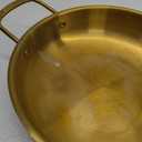 Okllen Set of 2 Korean Ramen Noodle Pot with Handles, Stainless Steel Everyday Pan, Golden Korean Cooking Pot for Soup, Noodle, Pasta, Home and Outdoor, Dishwasher Safe