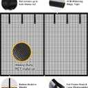 Garage Door Screen for 1 Car Garage-10x7FT Magnetic Garage Door Screen with 4 Roll Up Starps for Patio, Outdoor Black