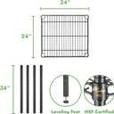 APLSS 24" D x 24" W x 34" H Black Heavy Duty Wire Shelving with 3 Tier Shelves, NSF Certified, Height Adjustable, Wet&Dry Environments, for Kitchen Garage Walk-in Cooler&Freezer, 800lbs Capacity