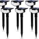 Solar Lights Outdoor Waterproof Solar Garden Light for Outside Yard Landscape Lighting Pathway Spot Lights Spotlight Wall Light Auto On/Off, Pack of 6 (Cool White)