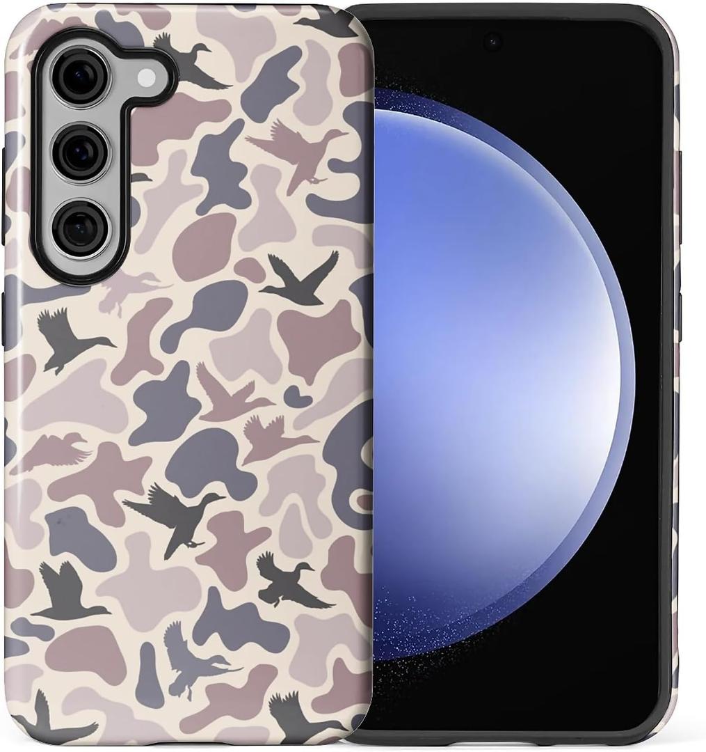 SmaMZ for Samsung Galaxy S23 Plus Case, TL2 Duck Camouflage A5 Shockproof Rugged Cover Dual Layer Soft TPU Hard PC Bumper Case