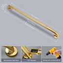 36 Inch Shower Grab Bar 1.25" Dia, Gold Anti Slip Bathroom Grab Bar, 304 Stainless Steel Knurled Handicap Grab Bars, Safety Support Handrail, Assist Bath Shower Handle for Elderly Injury Senior