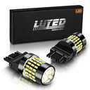LUYED 3157 LED Bulb Turn Signal Light 1800 Lumens Super Bright 3056 3156 3057 3057K 3157 4157 LED Bulbs with Projector for Tail Lights Backup Reverse Lights,Xenon White, Pack of 2