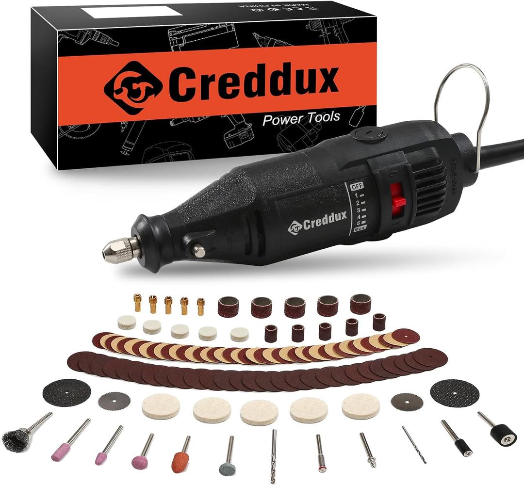 Rotary Tool Kit 6 Variable Speed with 231pice Accessories - Power Rotary Tools with Keyless Chuck for Handmade Crafting Projects and DIY Creations (black kit)