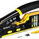 Brileine RJ45 Crimp Tool Pass Through Crimper for RJ45 Connectors / Cat6 Cat6a Cat5 Cat5e Connector Ethernet Crimper Tool with Mini Cable Stripper
