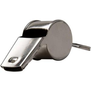 Spalding Sports Whistle with Lanyard | Ideal for Coaches, Referees & Officials |  Plastic or Metal (Metal - 1 Pack - Silver)