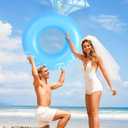 HeySplash Pool Floats, Inflatable Pool Float, Large Floatie for Bachelorette Party, Swim Tube River Lake Beach Bride Wedding Decor Fun Toy Raft Adults