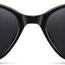 Retro Vintage Narrow Cat Eye Sunglasses for Women 90s Small Chic Style Trendy Sunnies UV400 Protection FZN7514 (Glossy Black / Grey)