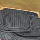 Motor Trend FlexTough Floor Mats for Cars, Black Deep Dish All-Weather Car Mats, Waterproof Trim-to Fit Automotive Floor Mats for Cars Trucks SUV, Universal Floor Liner Car Accessories