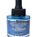 CSY Art Gallery Metallic Acrylic Inks-Calligraphy Ink-Gold Glitter Craft Paint Lightfast- Heavy Body -Non Fading -Vibrant Colors -Artist Quality Painting Supplies Icy Blue