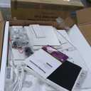 COMHOMA Vanity Desk with Mirror and Lights, Makeup Vanity Table and Chair Set with Drawers and Charging Station, Bedroom Dresser LED Mirror Stepless Dimmable & 3 Color Modes Adjustable, 5 Drawer/White