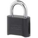Master Lock Black Combination Padlock, Set Your Own Combo Lock, Weather Resistant Indoor and Outdoor Padlock with Code for Gym Locker, Gate, Shed, 178D, Black