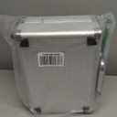 Security Lock Boxes - 14.2 x 9.4 x 4.5 Inch Medium, Portable Locking Storage Totes with Dual Combination Locks, Medicine Lock Box, Lock Boxes for Personal Items, Cash & Briefcase - Silver